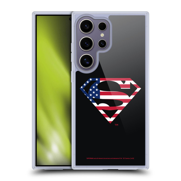Superman DC Comics Logos U.S. Flag 2 Soft Gel Case for Samsung Galaxy S25 Ultra & MagSafe