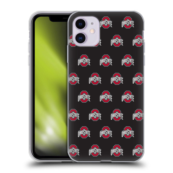 Ohio State University Logo Pattern Soft Gel Case for Apple iPhone 11