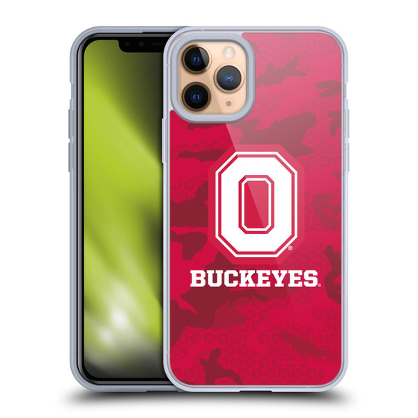 Ohio State University Logo Red Camou Soft Gel Case for Apple iPhone 11 Pro & MagSafe