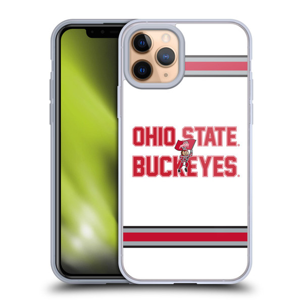 Ohio State University Logo White Stripes Soft Gel Case for Apple iPhone 11 Pro & MagSafe