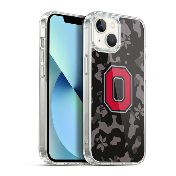 Ohio State University Logo Dark Camou Soft Gel Case for Apple iPhone 13