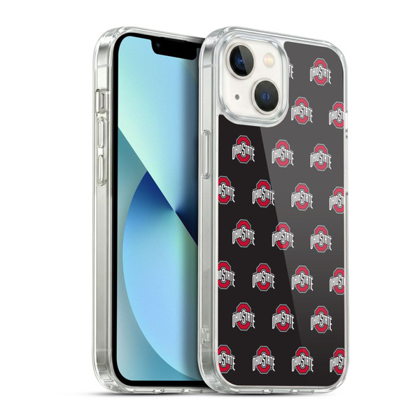 Ohio State University Logo Pattern Soft Gel Case for Apple iPhone 13