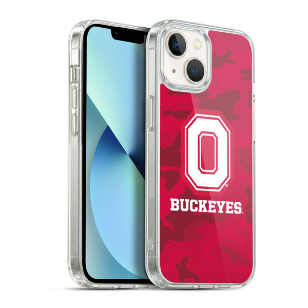 Ohio State University Logo Red Camou Soft Gel Case for Apple iPhone 13