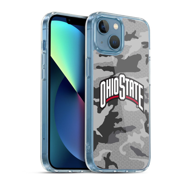 Ohio State University Logo Light Camou Soft Gel Case for Apple iPhone 13 Mini & MagSafe