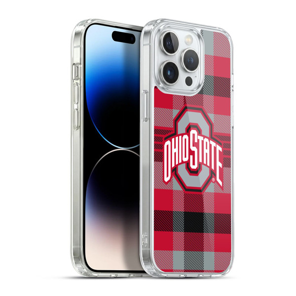 Ohio State University Logo Plaid Soft Gel Case for Apple iPhone 13 Pro Max & MagSafe