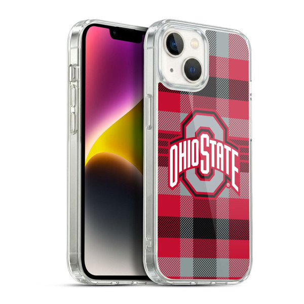 Ohio State University Logo Plaid Soft Gel Case for Apple iPhone 14