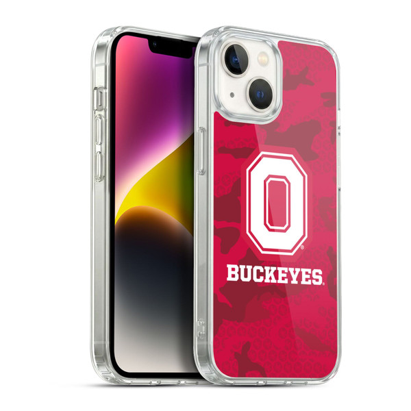 Ohio State University Logo Red Camou Soft Gel Case for Apple iPhone 14