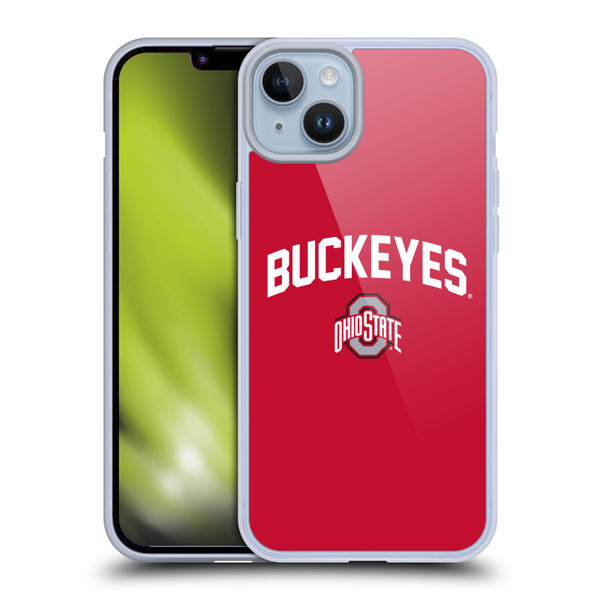 Ohio State University Logo Buckeyes Soft Gel Case for Apple iPhone 14 Plus & MagSafe