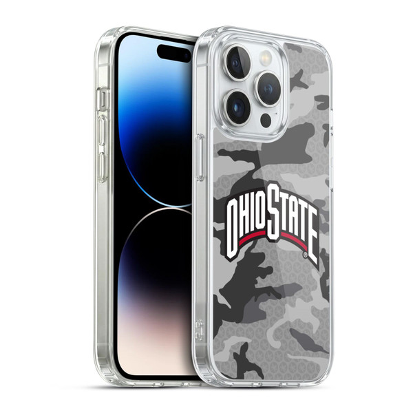 Ohio State University Logo Light Camou Soft Gel Case for Apple iPhone 14 Pro & MagSafe