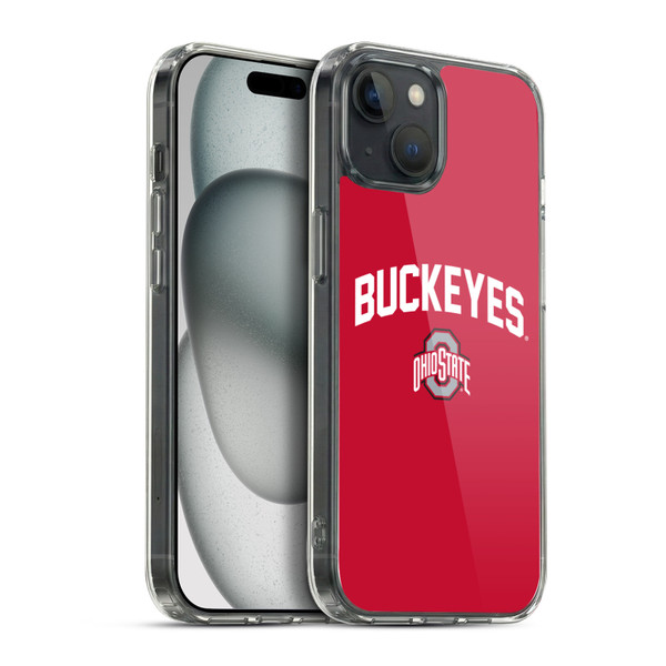 Ohio State University Logo Buckeyes Soft Gel Case for Apple iPhone 15 Plus & MagSafe