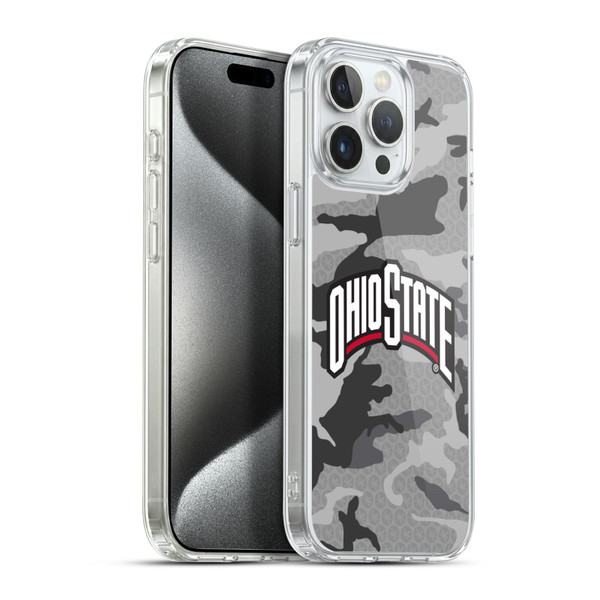 Ohio State University Logo Light Camou Soft Gel Case for Apple iPhone 15 Pro Max & MagSafe