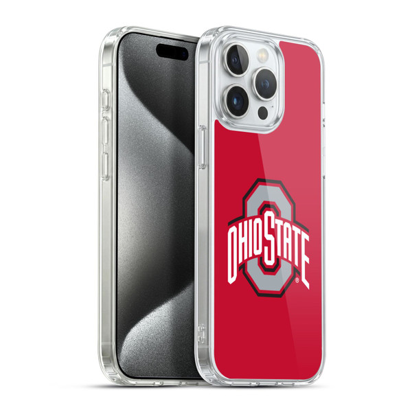 Ohio State University Logo Plain Soft Gel Case for Apple iPhone 15 Pro Max & MagSafe