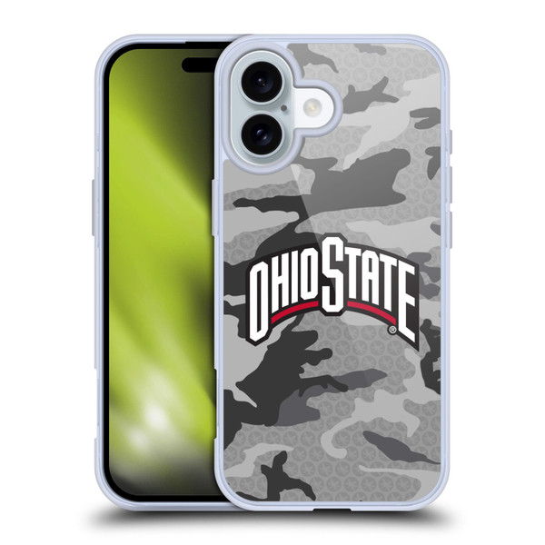 Ohio State University Logo Light Camou Soft Gel Case for Apple iPhone 16 & MagSafe