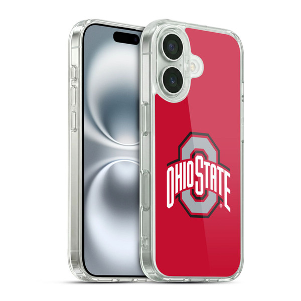 Ohio State University Logo Plain Soft Gel Case for Apple iPhone 16 & MagSafe