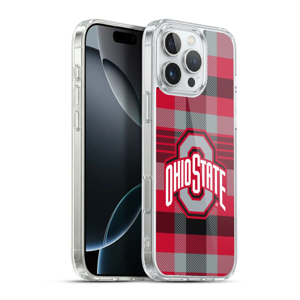 Ohio State University Logo Plaid Soft Gel Case for Apple iPhone 16 Pro Max & MagSafe