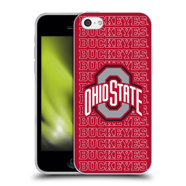 Ohio State University Logo Outline Buckeyes Soft Gel Case for Apple iPhone 5c