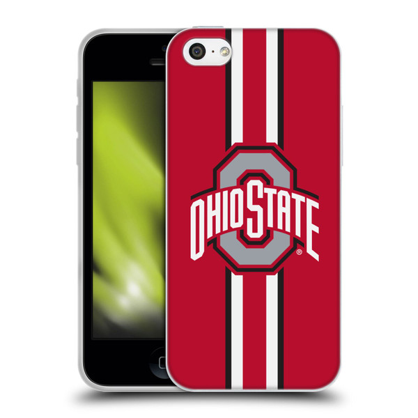 Ohio State University Logo Stripes Soft Gel Case for Apple iPhone 5c