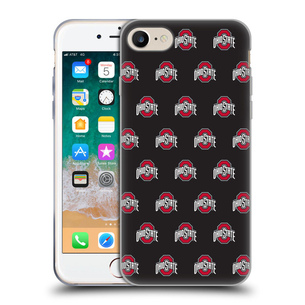 Ohio State University Logo Pattern Soft Gel Case for Apple iPhone 7 / 8 / SE 2020 & 2022 & MagSafe