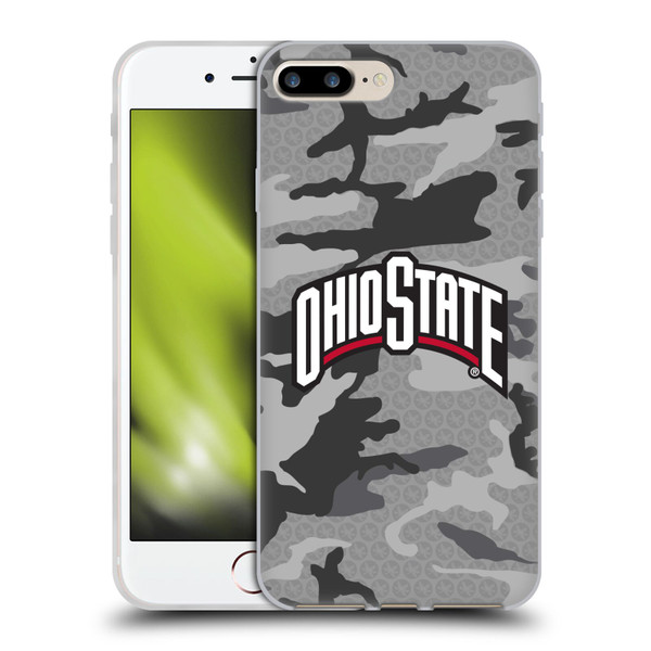 Ohio State University Logo Light Camou Soft Gel Case for Apple iPhone 7 Plus / iPhone 8 Plus & MagSafe