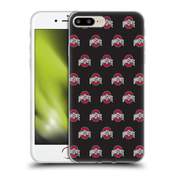 Ohio State University Logo Pattern Soft Gel Case for Apple iPhone 7 Plus / iPhone 8 Plus & MagSafe
