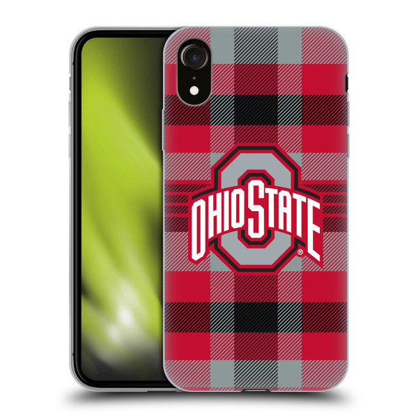 Ohio State University Logo Plaid Soft Gel Case for Apple iPhone XR