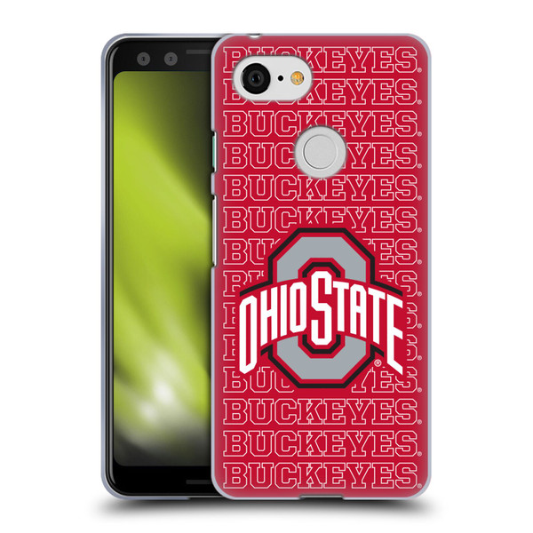 Ohio State University Logo Outline Buckeyes Soft Gel Case for Google Pixel 3