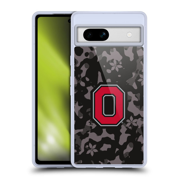 Ohio State University Logo Dark Camou Soft Gel Case for Google Pixel 7a