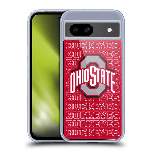Ohio State University Logo Outline Buckeyes Soft Gel Case for Google Pixel 8a