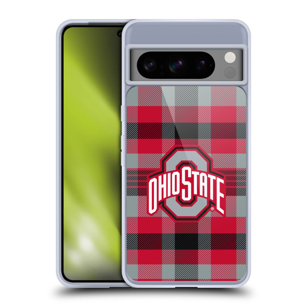 Ohio State University Logo Plaid Soft Gel Case for Google Pixel 8 Pro