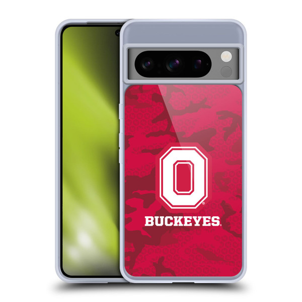 Ohio State University Logo Red Camou Soft Gel Case for Google Pixel 8 Pro