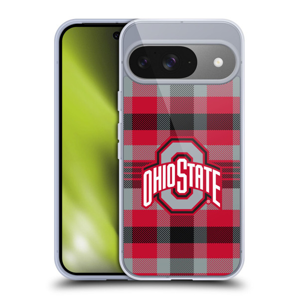 Ohio State University Logo Plaid Soft Gel Case for Google Pixel 9 / Pixel 9 Pro