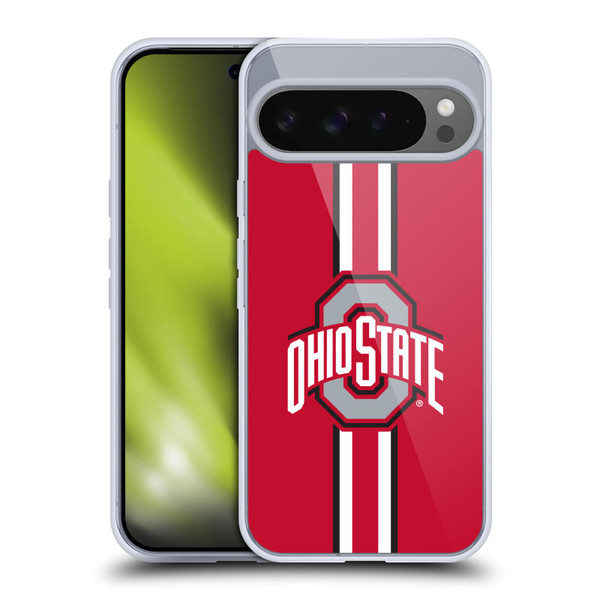 Ohio State University Logo Stripes Soft Gel Case for Google Pixel 9 Pro XL