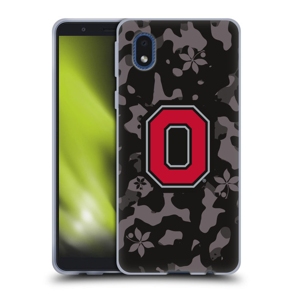 Ohio State University Logo Dark Camou Soft Gel Case for Samsung Galaxy A01 Core (2020)
