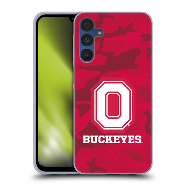 Ohio State University Logo Red Camou Soft Gel Case for Samsung Galaxy A15 & MagSafe