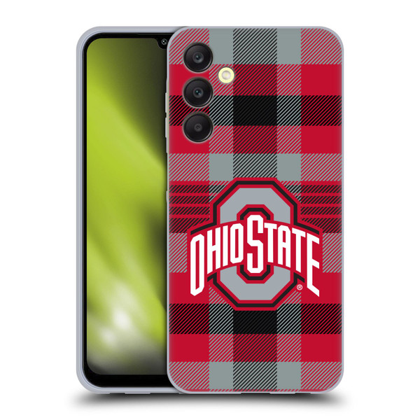 Ohio State University Logo Plaid Soft Gel Case for Samsung Galaxy A25 5G