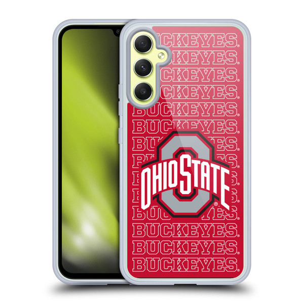 Ohio State University Logo Outline Buckeyes Soft Gel Case for Samsung Galaxy A34 5G