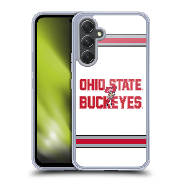 Ohio State University Logo White Stripes Soft Gel Case for Samsung Galaxy A54 5G