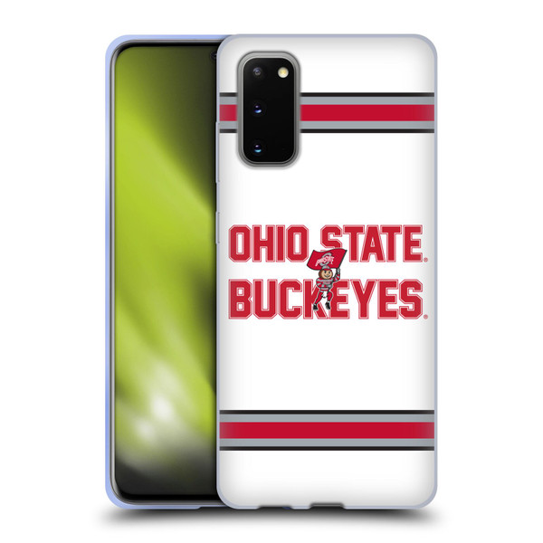 Ohio State University Logo White Stripes Soft Gel Case for Samsung Galaxy S20 / S20 5G