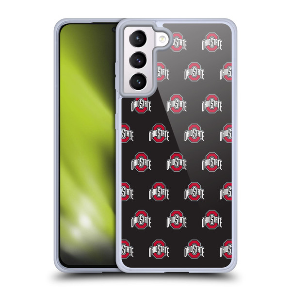 Ohio State University Logo Pattern Soft Gel Case for Samsung Galaxy S21+ 5G & MagSafe