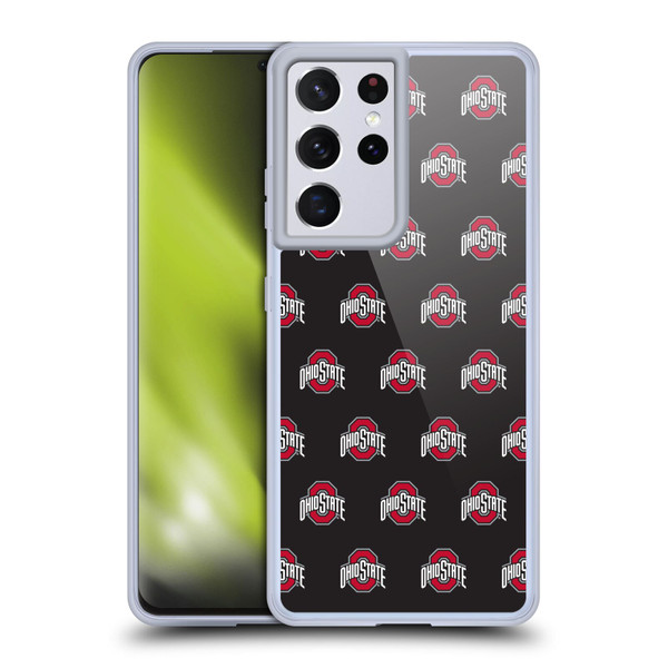 Ohio State University Logo Pattern Soft Gel Case for Samsung Galaxy S21 Ultra 5G & MagSafe