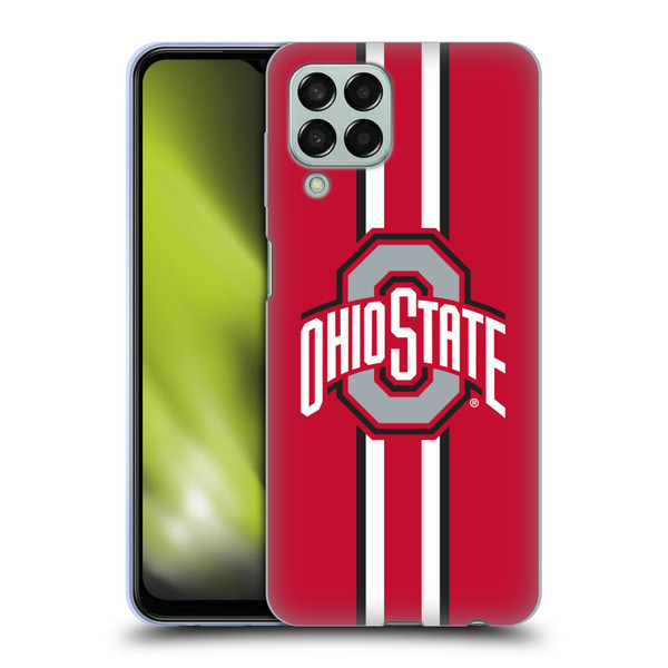 Ohio State University Logo Stripes Soft Gel Case for Samsung Galaxy M33 (2022)