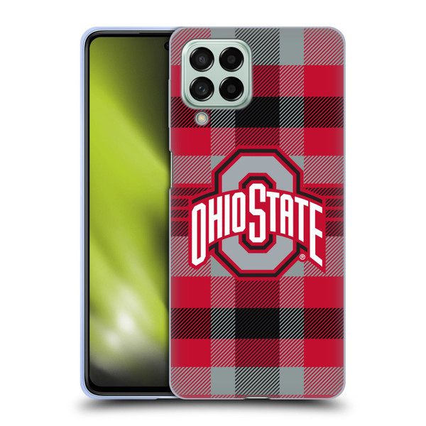 Ohio State University Logo Plaid Soft Gel Case for Samsung Galaxy M53 (2022)
