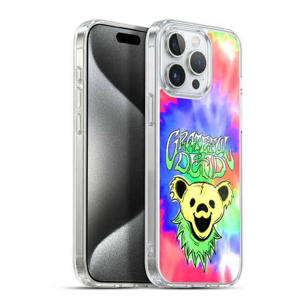 Grateful Dead Trends Bear Tie Dye Soft Gel Case for Apple iPhone 15 Pro Max & MagSafe