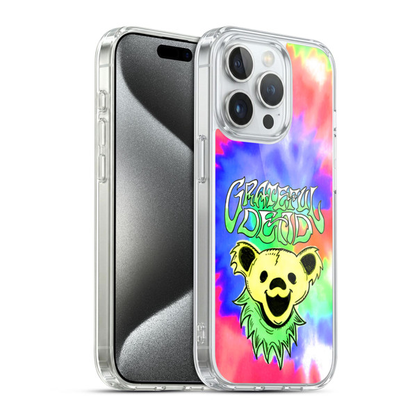 Grateful Dead Trends Bear Tie Dye Soft Gel Case for Apple iPhone 15 Pro & MagSafe