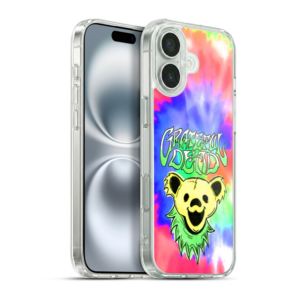 Grateful Dead Trends Bear Tie Dye Soft Gel Case for Apple iPhone 16 Plus & MagSafe