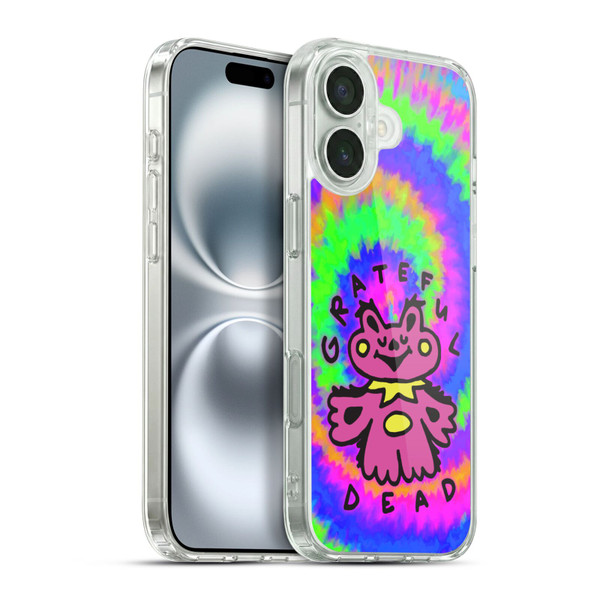 Grateful Dead Trends Dancing Bear Colorful Soft Gel Case for Apple iPhone 16 Plus & MagSafe