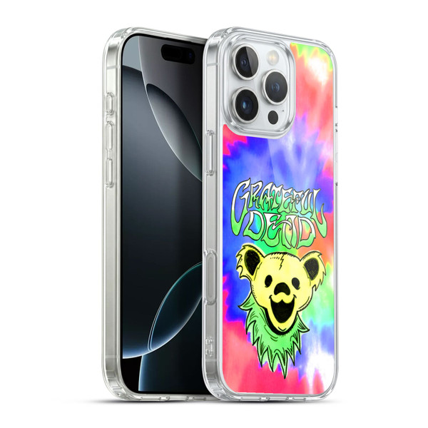 Grateful Dead Trends Bear Tie Dye Soft Gel Case for Apple iPhone 16 Pro Max & MagSafe
