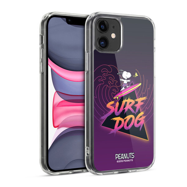 Peanuts Snoopy Aloha Disco Surf Dog Soft Gel Case for Apple iPhone 11