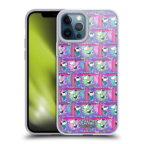 Peanuts Snoopy Aloha Disco Surf Pattern Soft Gel Case for Apple iPhone 12 Pro Max & MagSafe