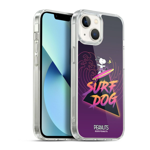 Peanuts Snoopy Aloha Disco Surf Dog Soft Gel Case for Apple iPhone 13